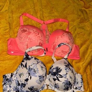 Lane Bryant Cacique bundle bra boost plunge 44B